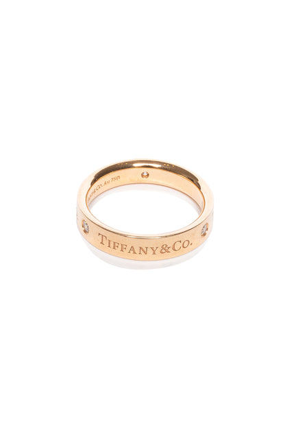 Tiffany & Co 18k Rose Gold Diamond Band