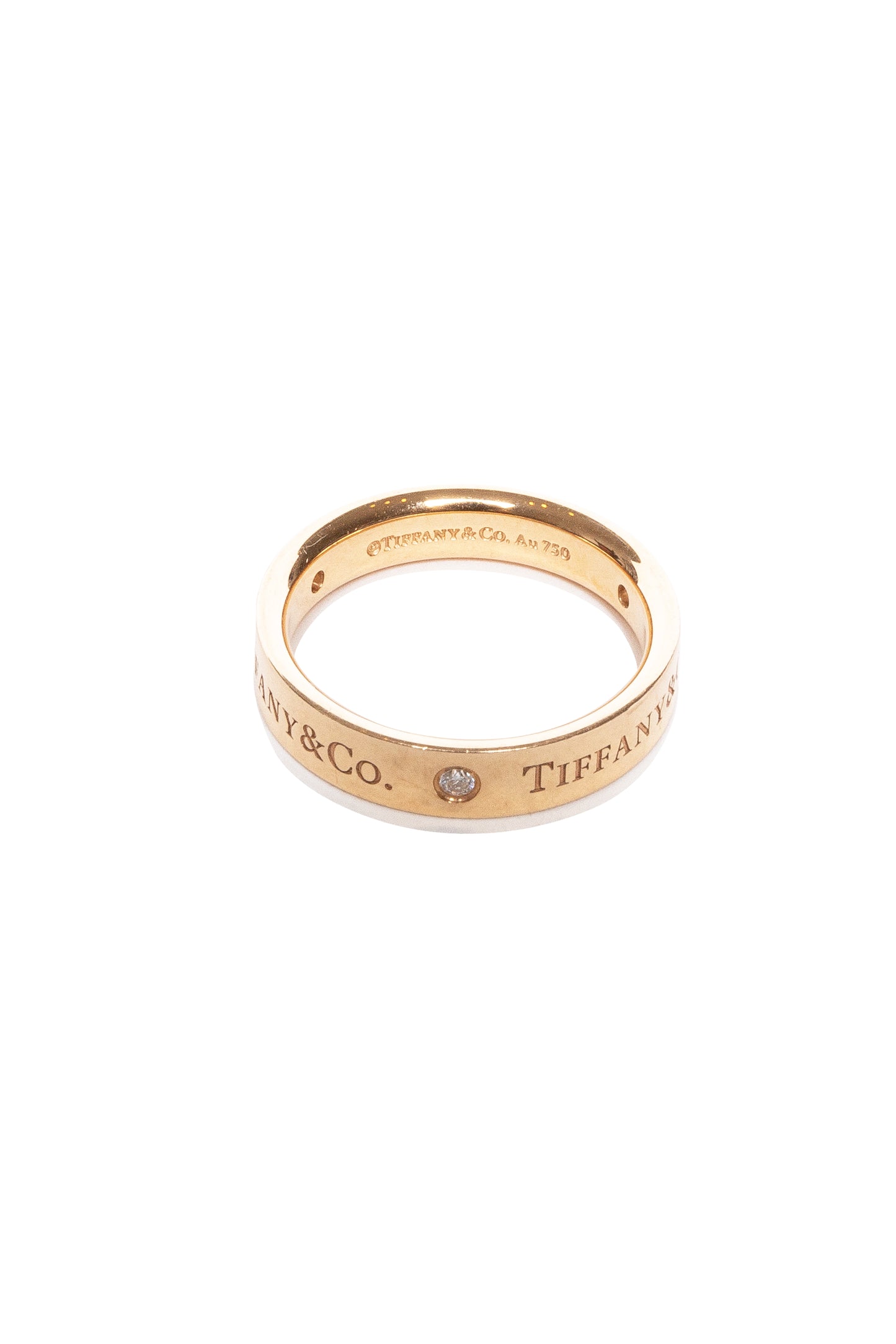 Tiffany & Co 18k Rose Gold Diamond Band