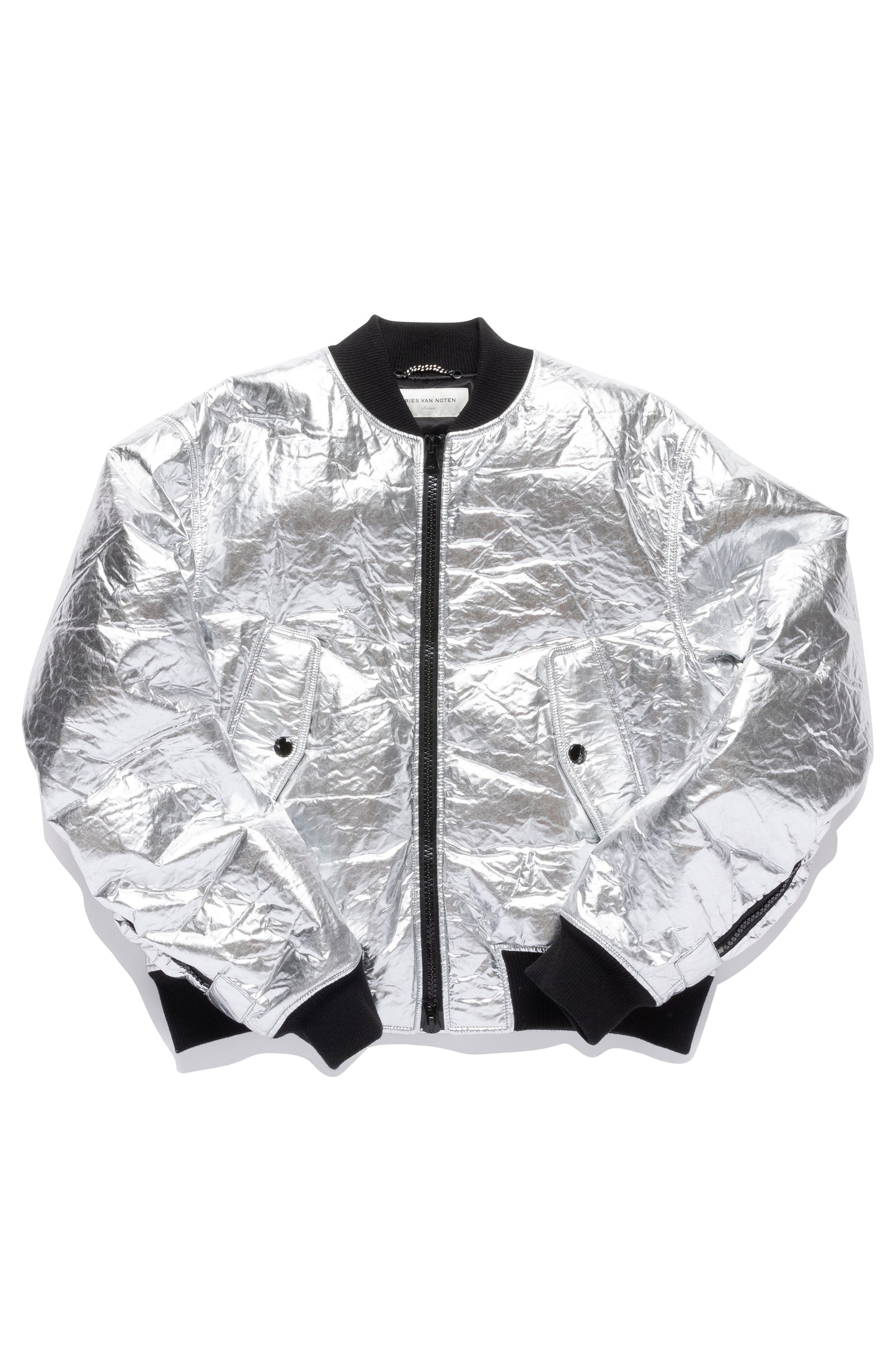 Dries Van Noten Vellow Bomber Jacket Silver