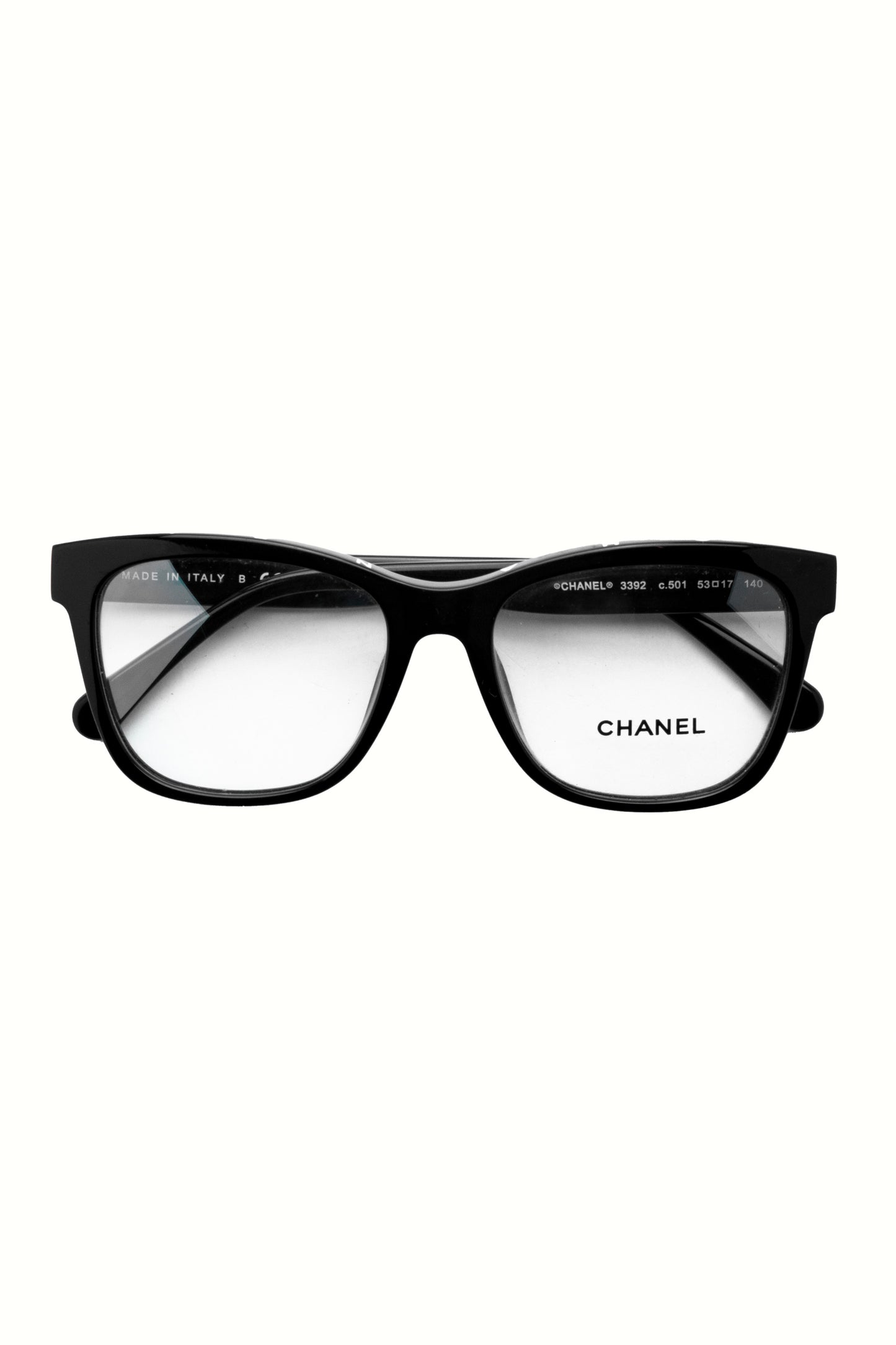 Chanel Acetate CC Square Eyeglasses 3392 Black