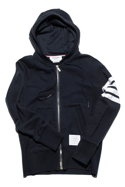 Thom Browne Classic Loopback 4-Bar Full Zip Hooded Sweatshirt