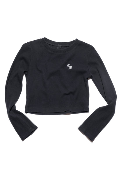 Chrome Hearts Cropped Embroidered Thermal T-shirt