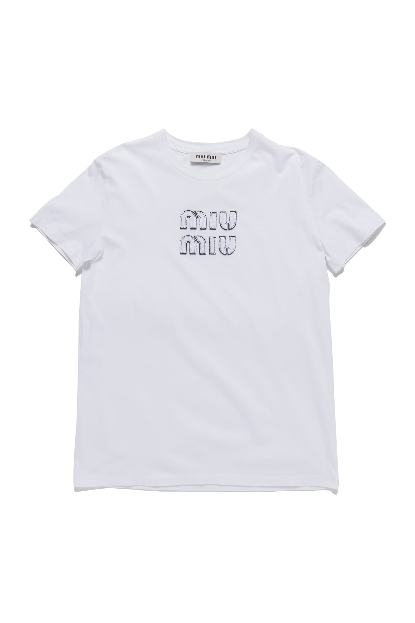 Miu Miu Logo-embroidered T-shirt