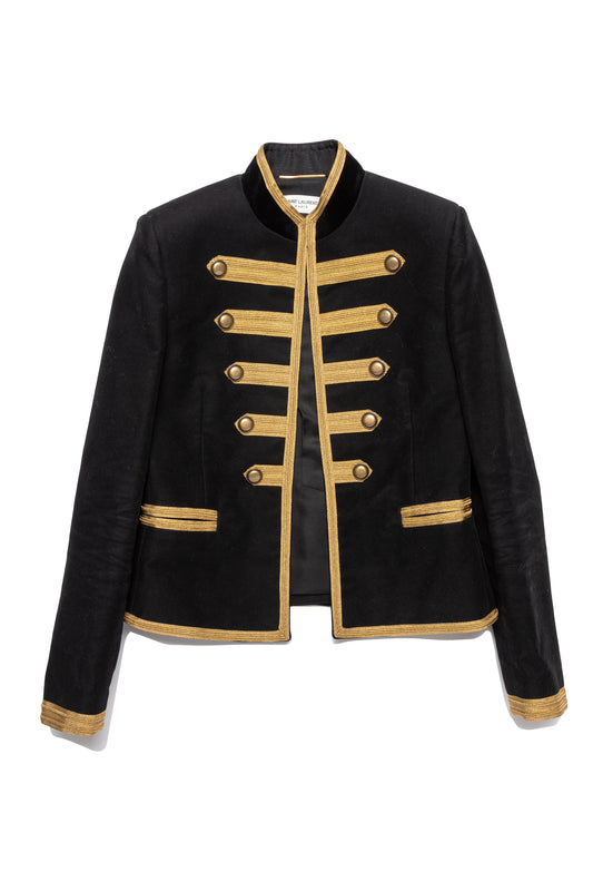 Saint Laurent Embroidered Cotton-Twill Jacket