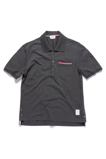 Thom Browne Rwb Pocket Trim Piqué Polo