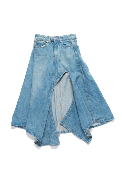 Y/PROJECT Asymmetric Slit Denim Long Skirt