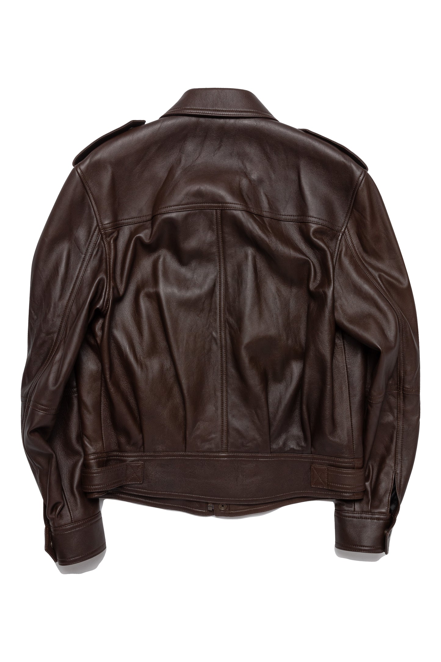 Saint Laurent Leather Collared Utility Jacket