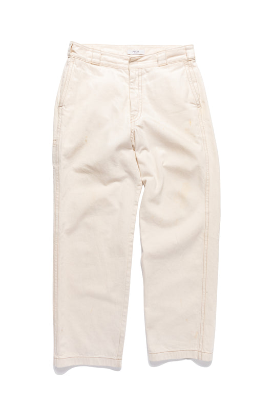 Prada Loose Fit Bull Denim Pants in Natural