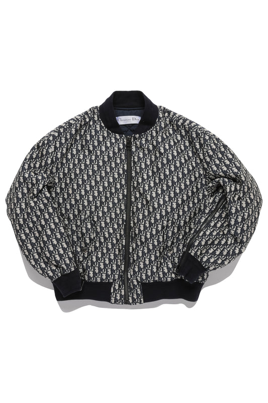 Dior Oblique Zipped Bomber Jacket with Technical Taffeta Jacquard