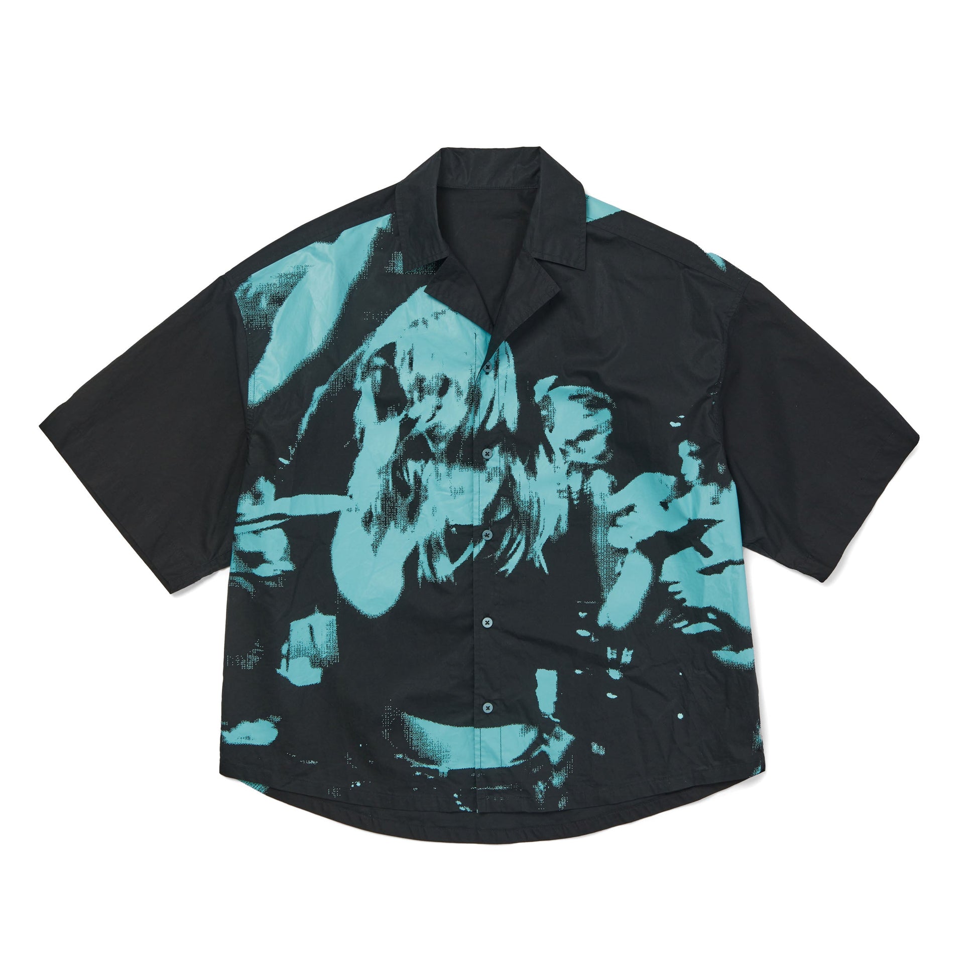 Rave Night Poplin Short-sleeved Shirt - Xia Office