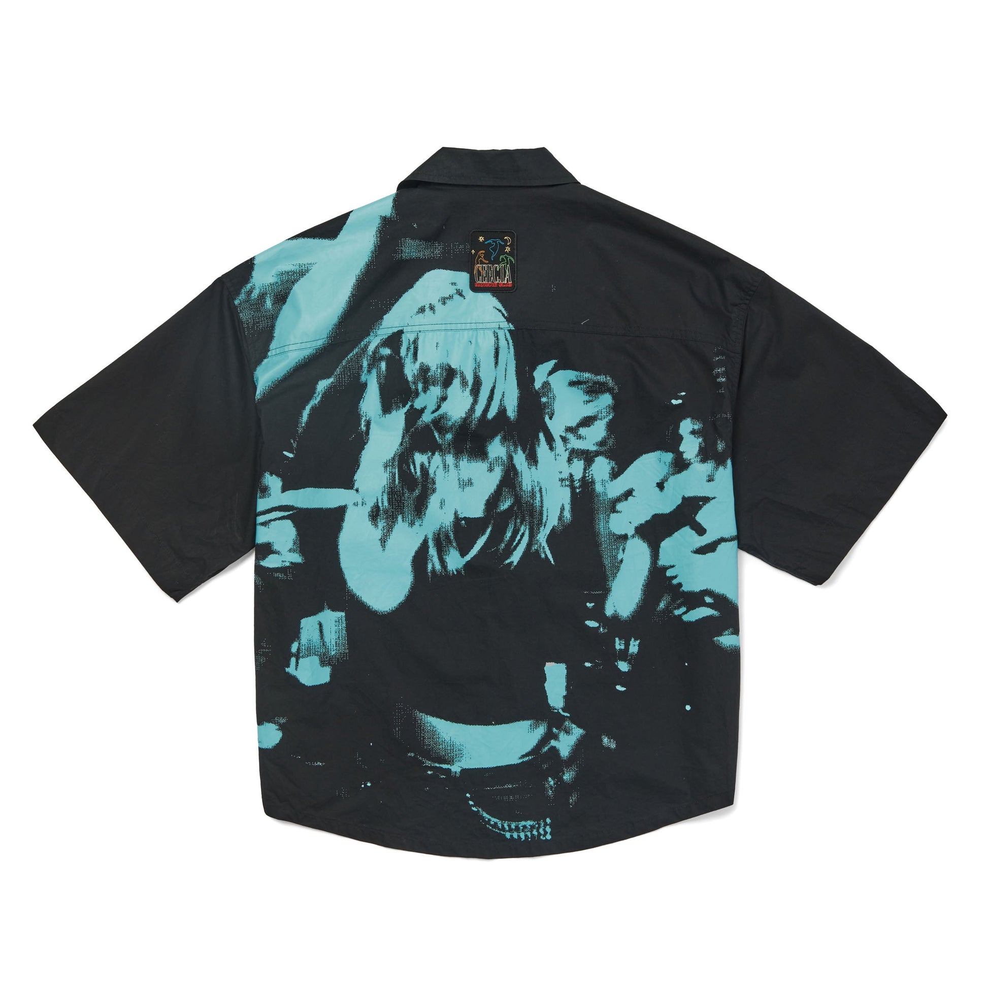 Rave Night Poplin Short-sleeved Shirt - Xia Office