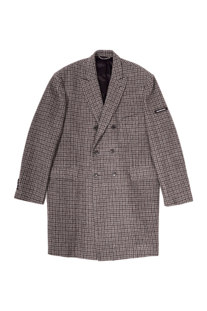 Balenciaga 18AW Double Breasted Tweed Coat