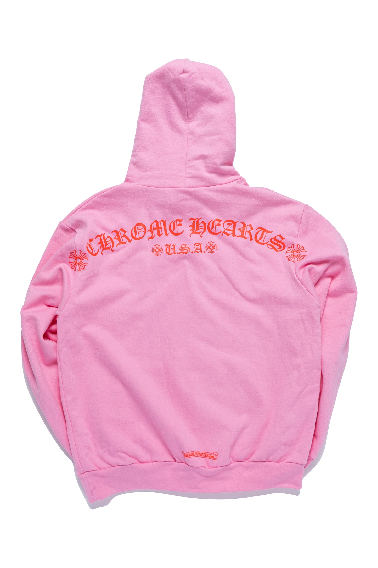 Chrome Hearts USA Shoulder T-Bar Logo Pink Hoodie