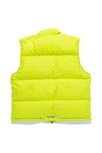 Chrome Hearts Monogram Puffer Vest Lime