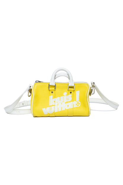 Louis Vuitton Virgil Abloh Yellow Cowhide LV Everyday Keepall XS Silver Hardware, 2021