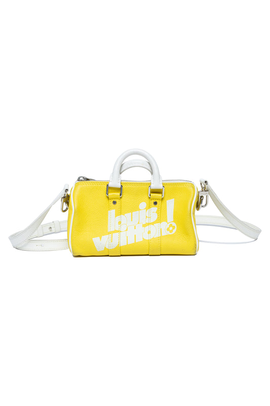 Louis Vuitton Virgil Abloh Yellow Cowhide LV Everyday Keepall XS Silver Hardware, 2021