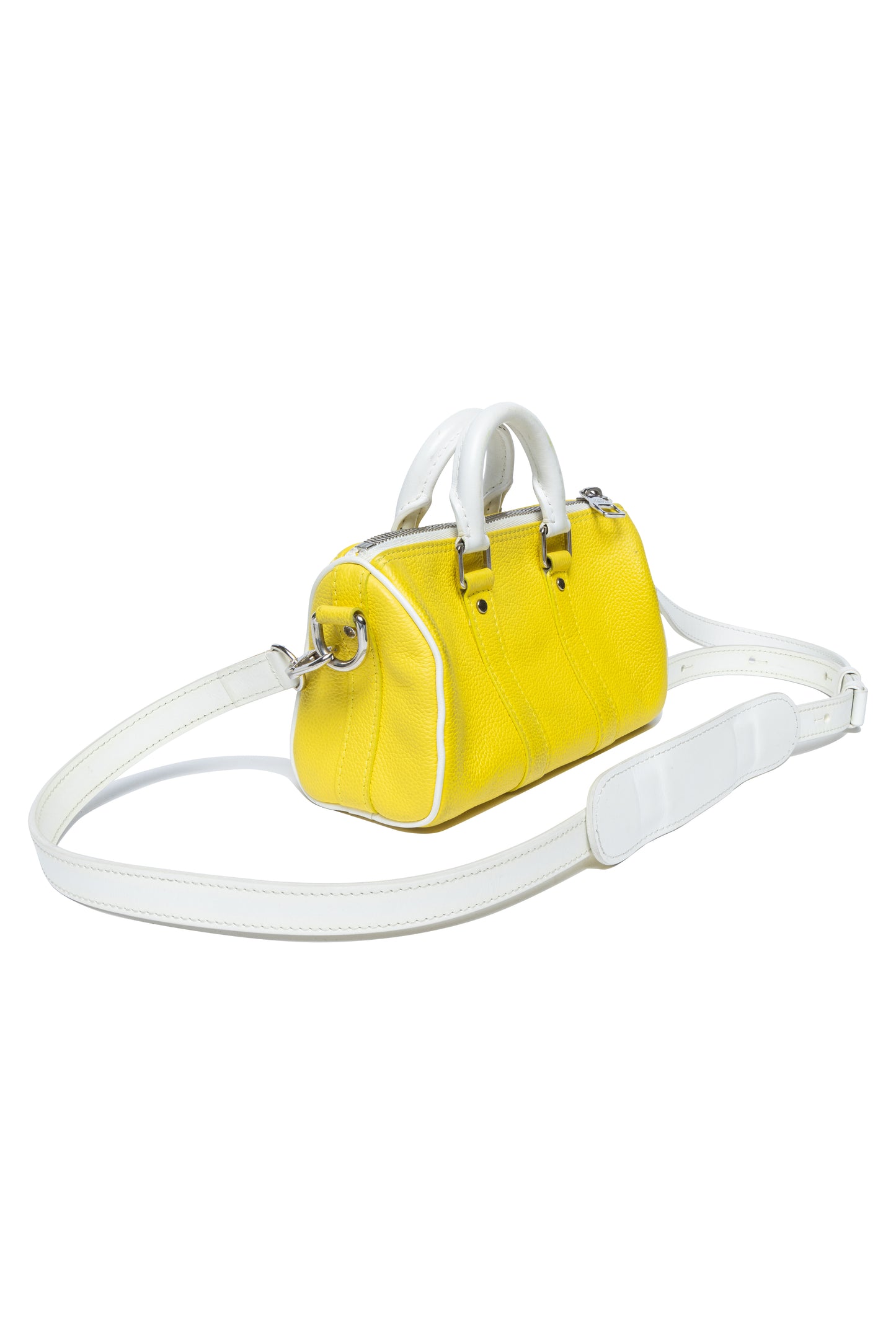 Louis Vuitton Virgil Abloh Yellow Cowhide LV Everyday Keepall XS Silver Hardware, 2021