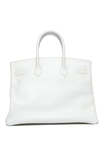 Hermès Birkin 35 White Evercolor Gold Hardware