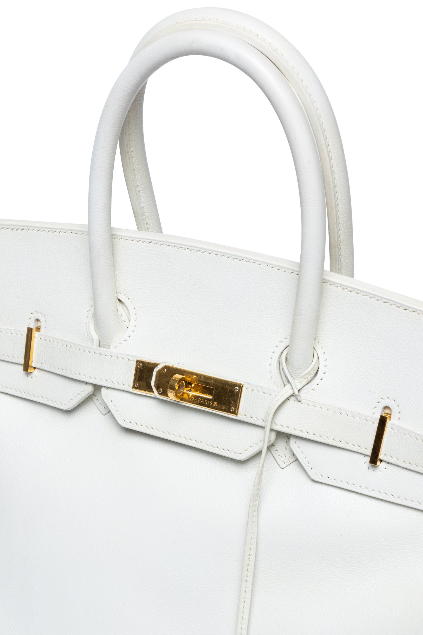 Hermès Birkin 35 White Evercolor Gold Hardware