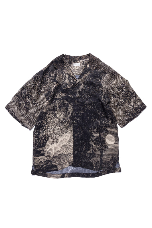 Dries Van Noten Cassi Printed Three-Quarter Sleeve Shirt