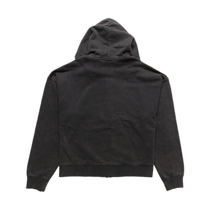 CEEC 25SS Distressed Logo Zip-up Hoodie Black