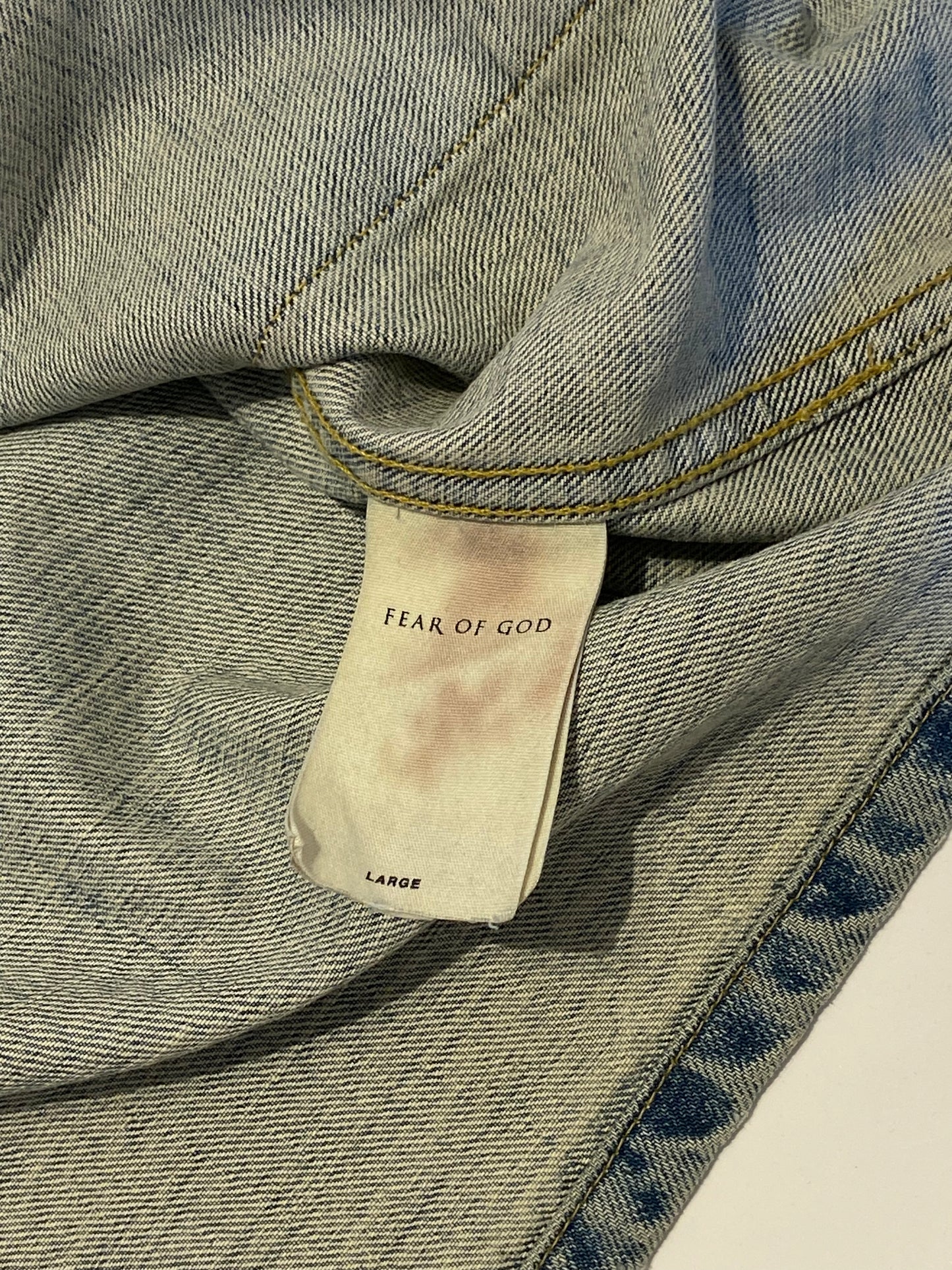 Fear of God Vintage Selvedge Denim Long Trucker Jacket