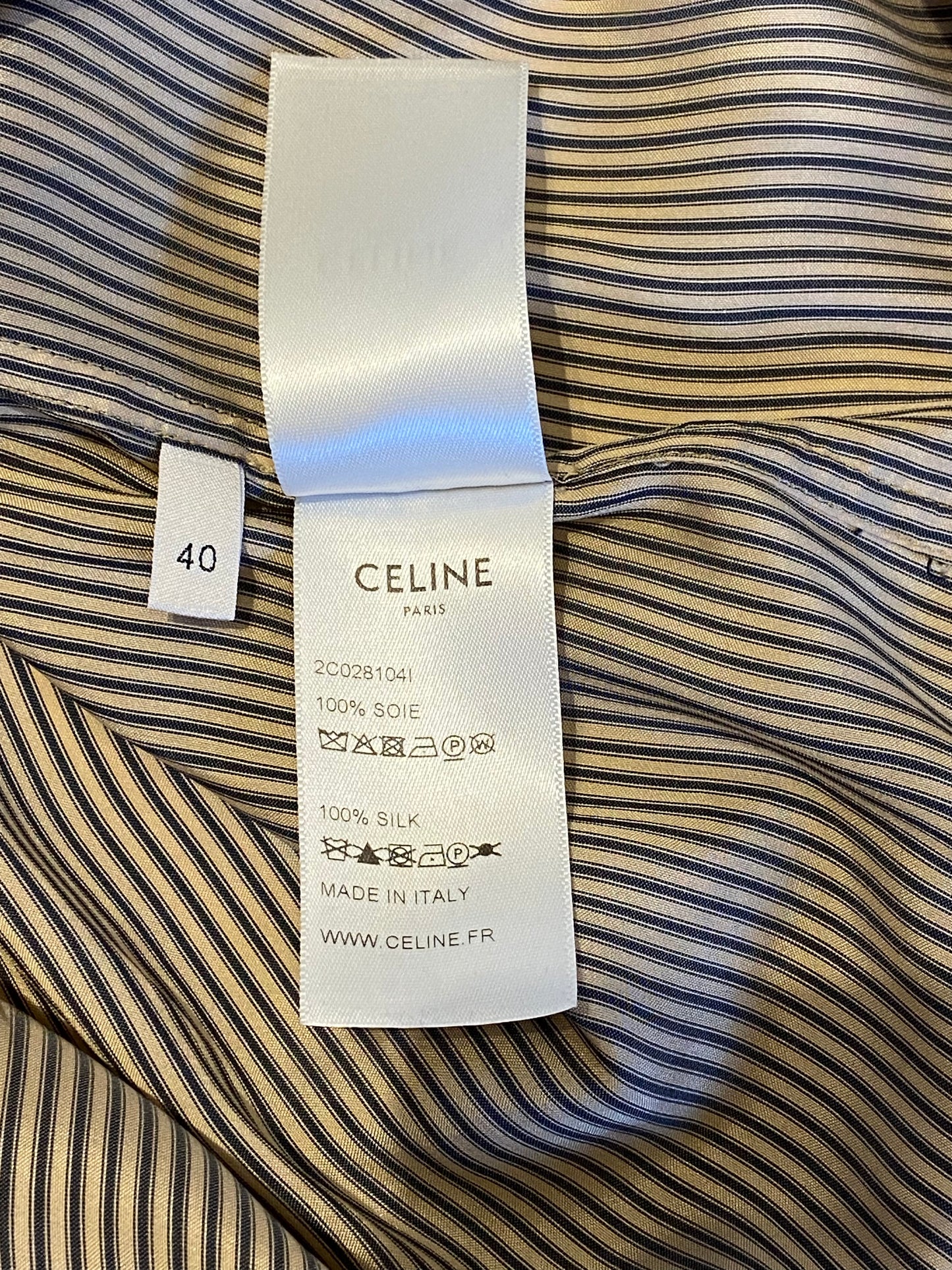 Celine Striped Oversized Shirt