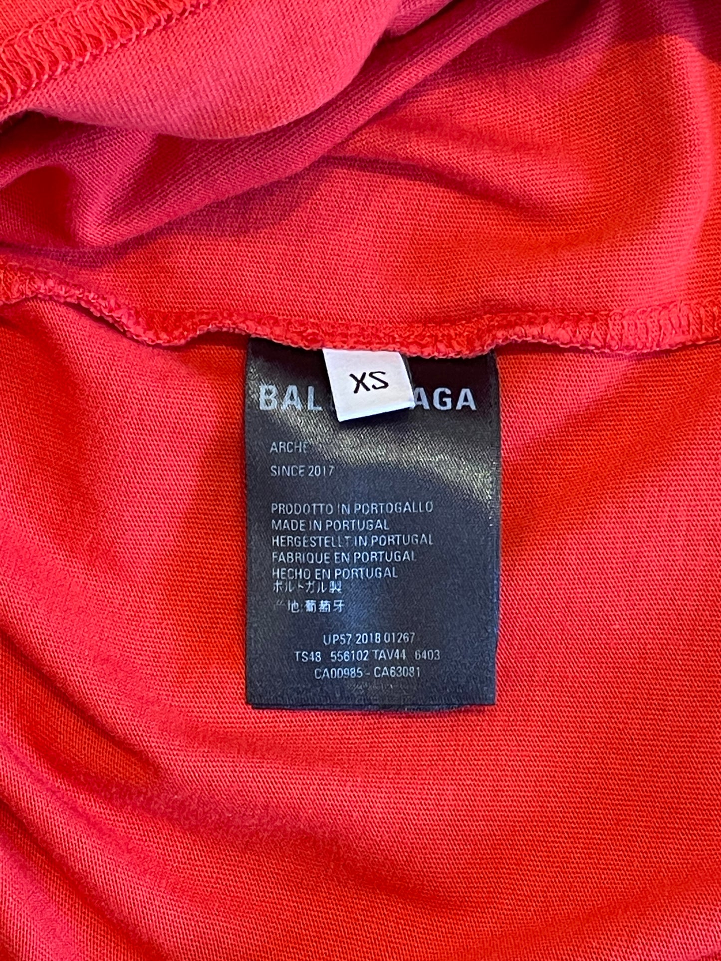 Balenciaga Red Political Logo Campaign Oversized T-shirt