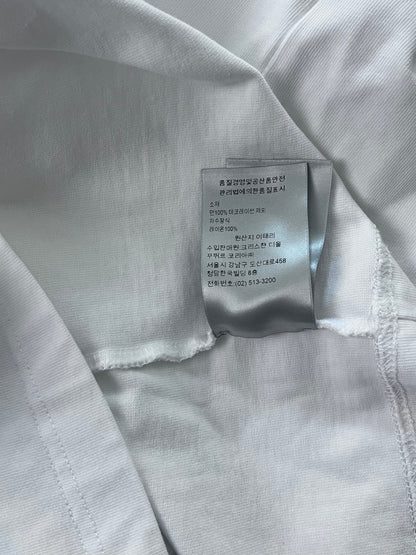 Dior White Embroidery Logo T-shirt