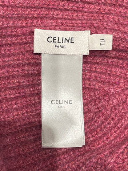 Celine Triomphe Beanie in Dark Pink