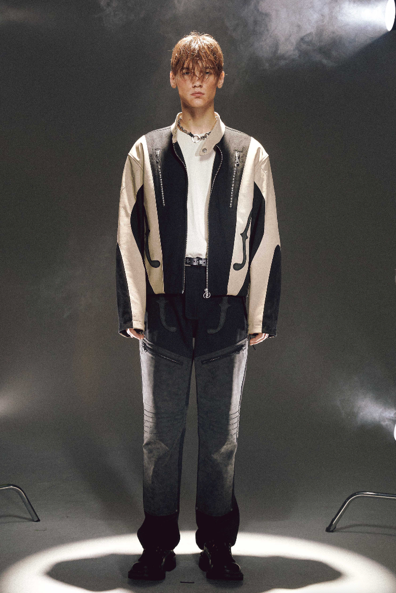 CEEC Slim-Fit Faux Leather Biker Jacket - Xia Office