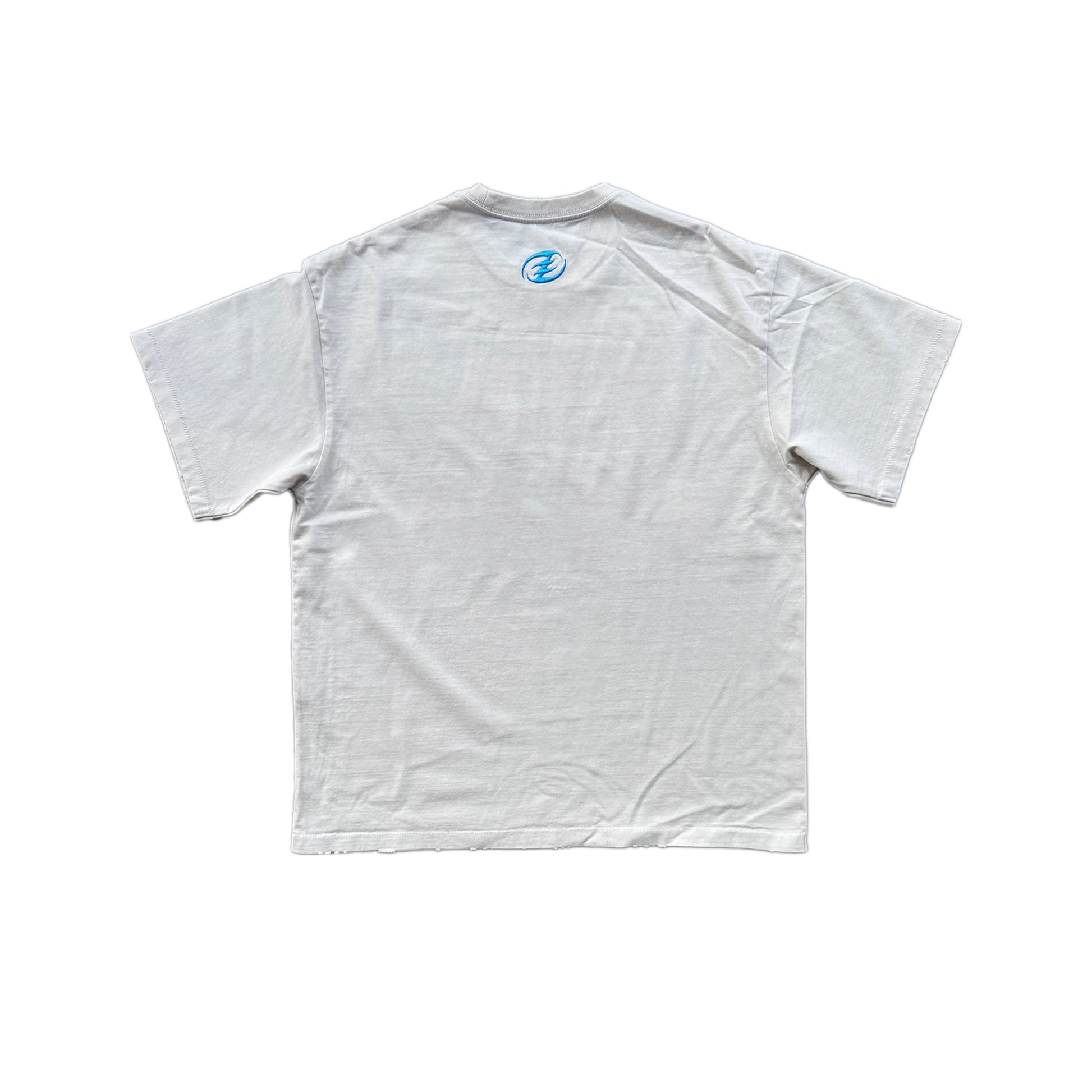 CEEC Vintage Graffiti Logo T-shirt in White Grey - Xia Office