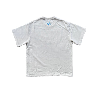 CEEC Vintage Graffiti Logo T-shirt in White Grey - Xia Office