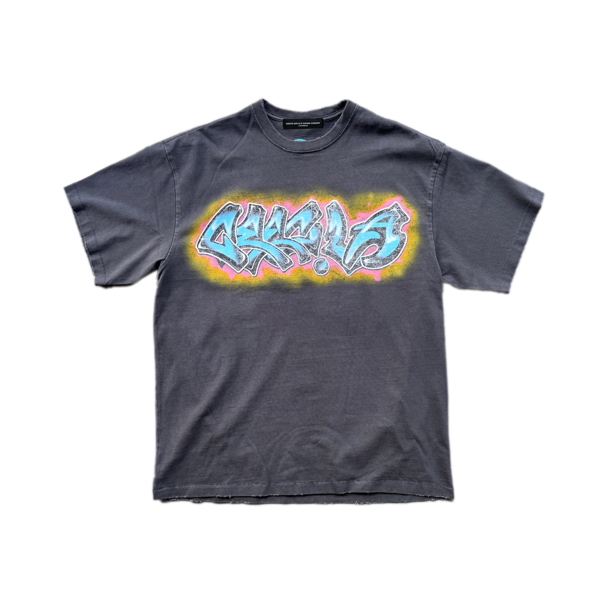CEEC Vintage Graffiti Logo T-shirt in Black - Xia Office