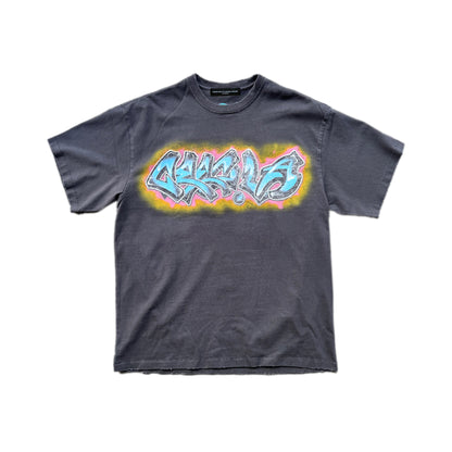 CEEC Vintage Graffiti Logo T-shirt in Black - Xia Office