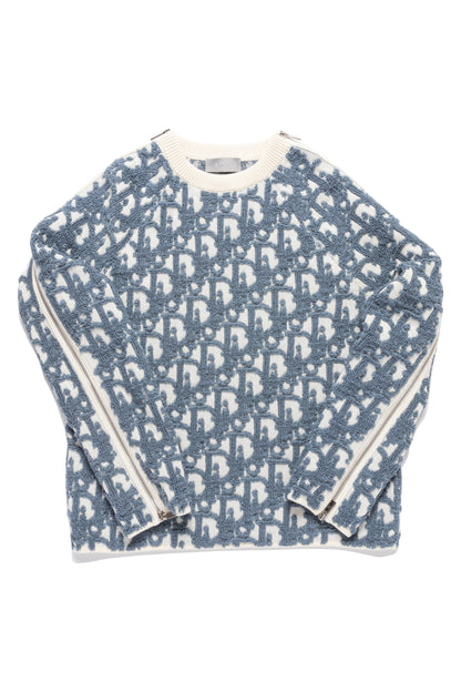 Dior Blue Oblique Jacquard Sweater