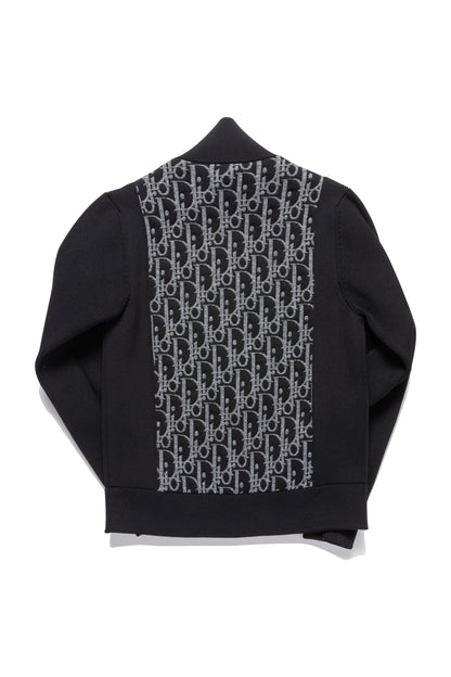 Dior Oblique Jacquard Monogram Zip Up Knit