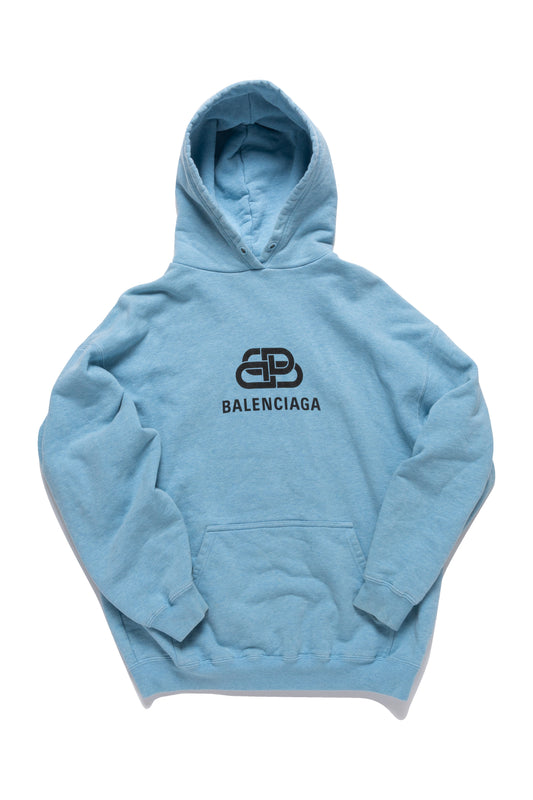 Balenciaga Baby Blue InterLocking Bb Logo Hoodie