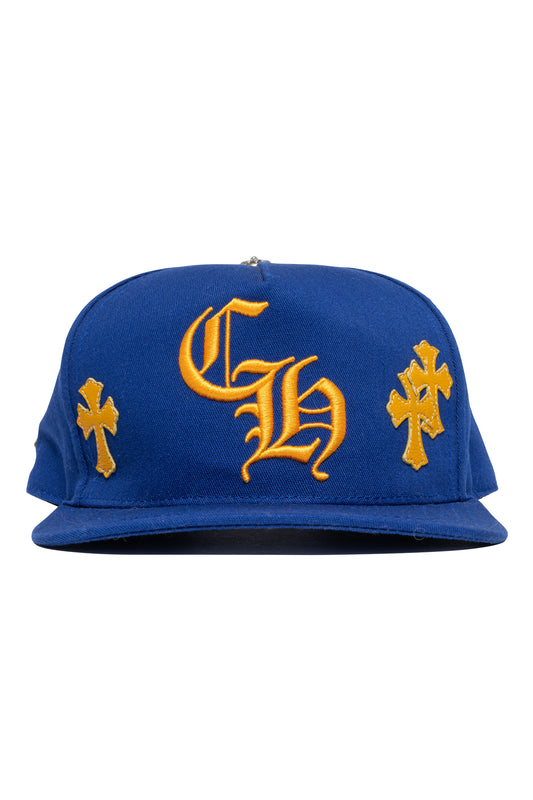 Chrome Hearts Cross Patch Baseball Hat Blue/Yellow