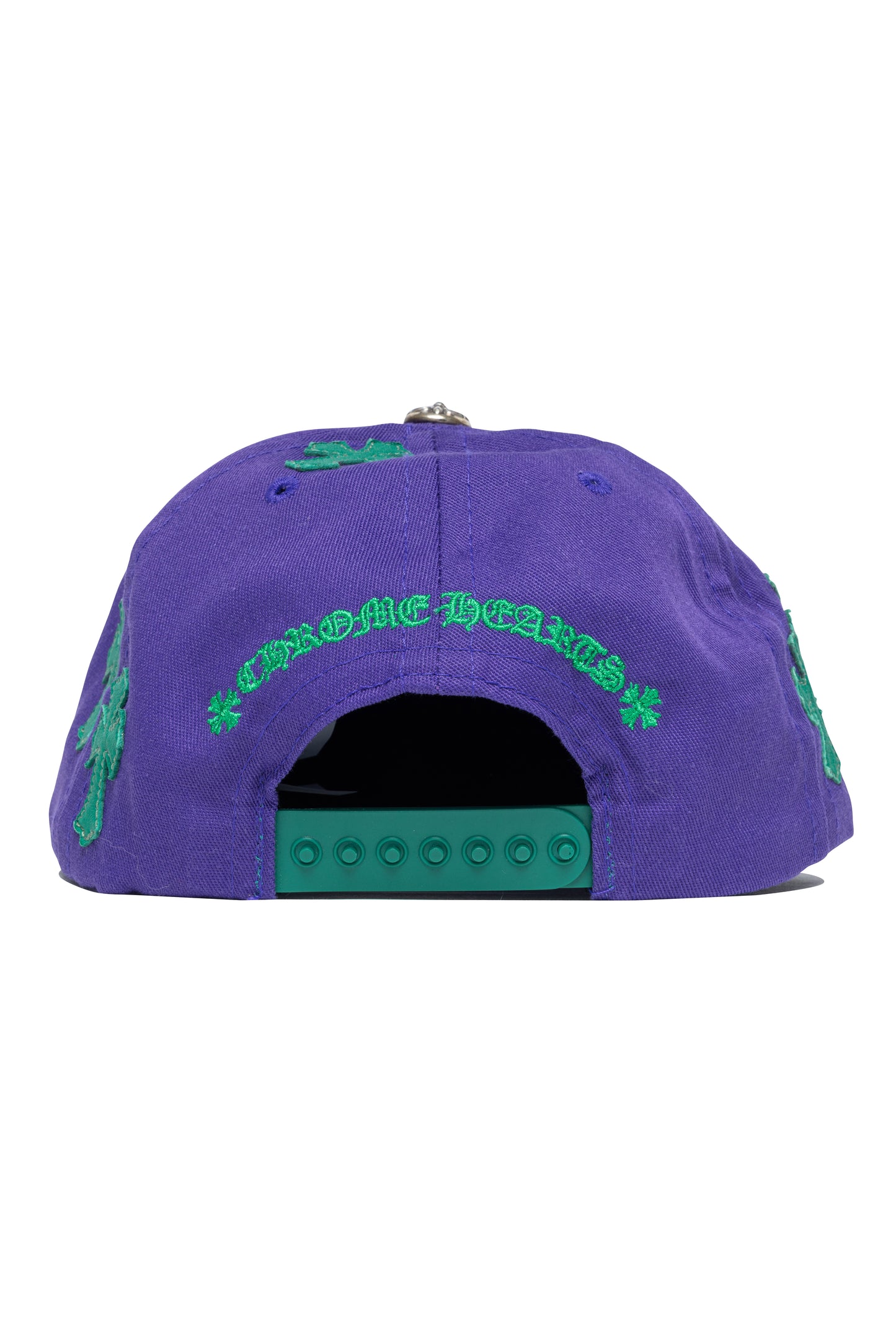 Chrome Hearts Cross Patch Baseball Hat Purple/Green