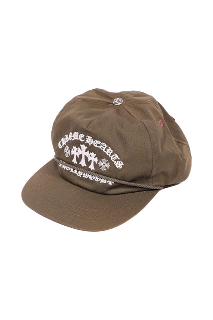 Chrome Hearts Triple Cross Snapback Hat Olive Green