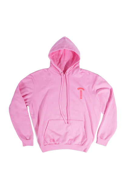 Chrome Hearts Pink & Red T-Bar Logo Hoodie