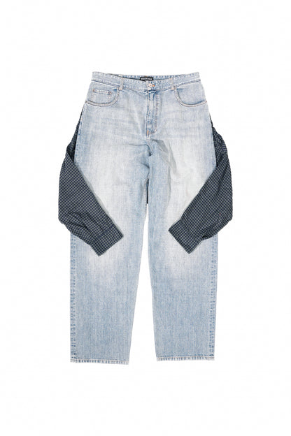 Balenciaga Hybrid Flannel Shirt Jeans