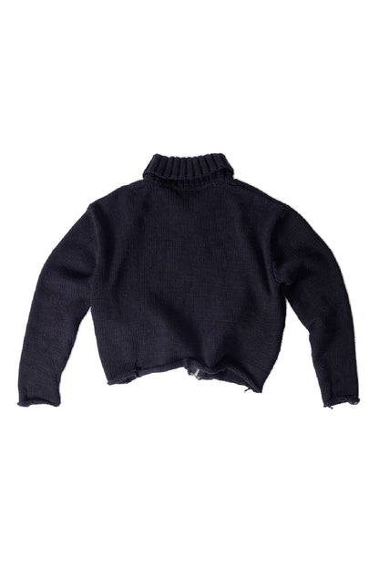Rhude Black and White Hand Knit Cardigan