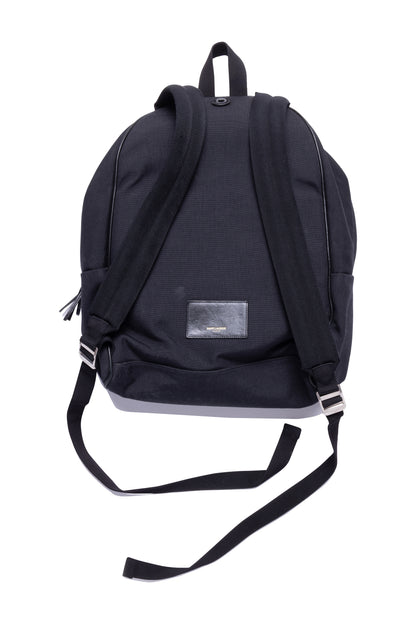 Saint Laurent City Backpack in Nylon Canvas and Leather