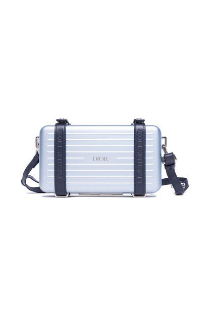 Dior x Rimowa 2019 Aluminum Personal Clutch on Strap Bleu