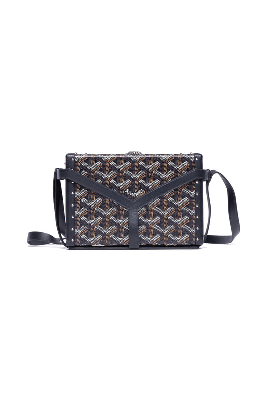 Goyard Goyardine Minaudiere Crossbody Trunk Bag Black