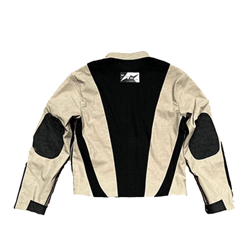 CEEC Slim-Fit Faux Leather Biker Jacket - Xia Office